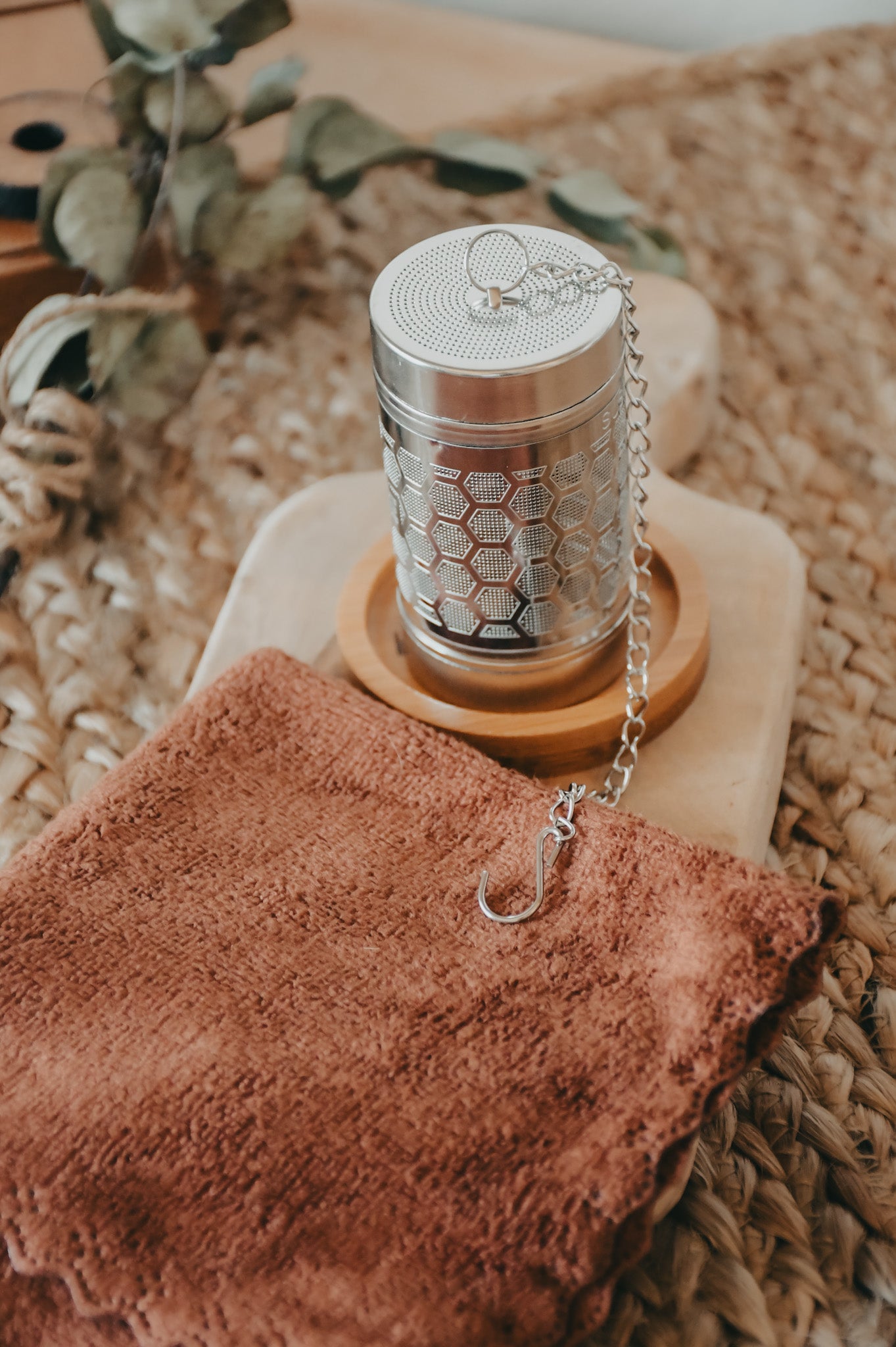 Stainless Steel Infuser with Bamboo Tray